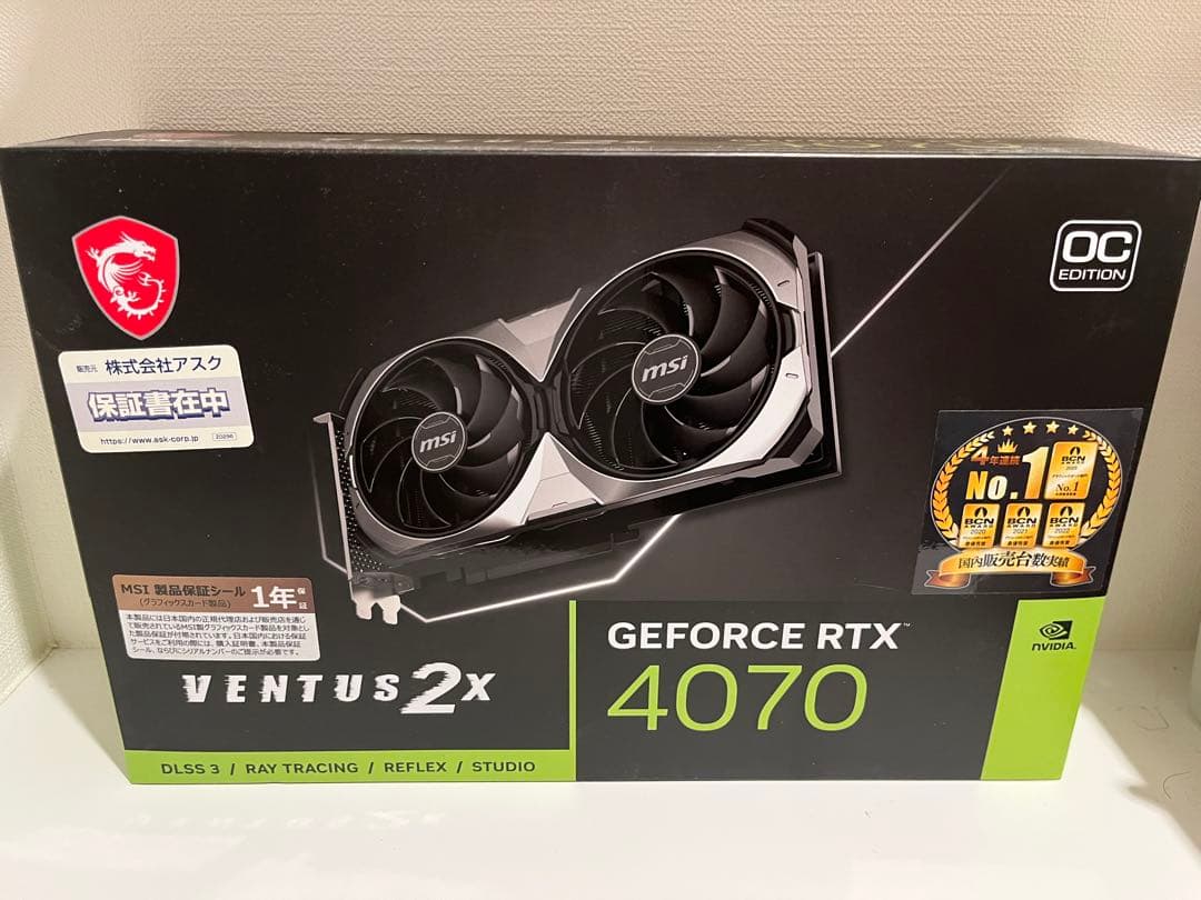 グラフィックボード・グラボ・ビデオカード MSI GeForce RTX 4070 Ventus 2X OC