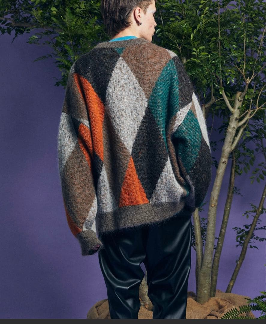 MAISON SPECIAL アーガイルプライムオーバーモヘヤニット