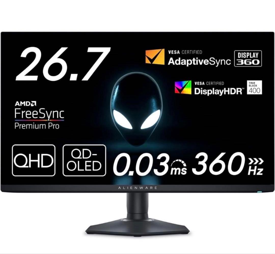 ディスプレイ・モニター本体 Alienware 27 360Hz QD-OLED AW2725DF