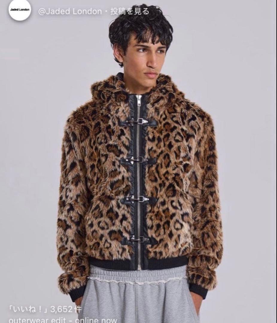 jaded london faux fur hooded mendozaアウター