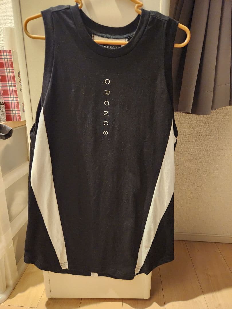 CRONOS ノースリーブ タンクトップ 黒