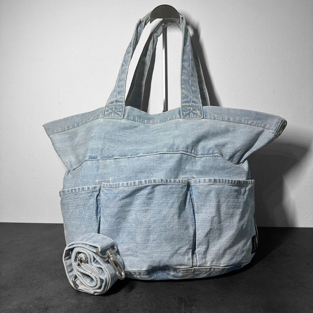 希少✨Carhartt デニム　ラージ　トートバッグ　2way ショルダーバッグ