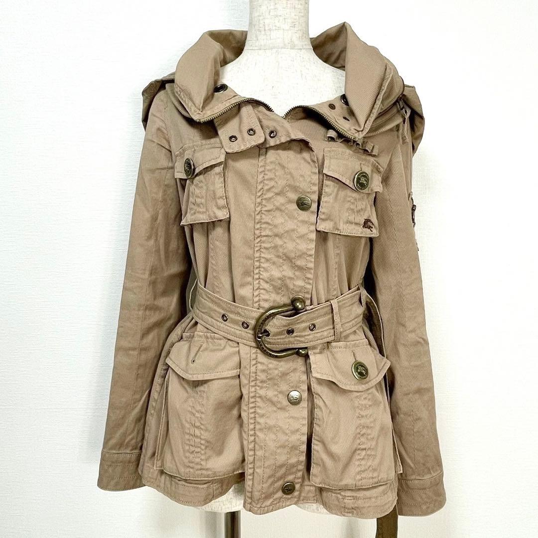 y2k✨️ BURBERRY BLUE LABEL ロゴ ミリタリー ジャケット