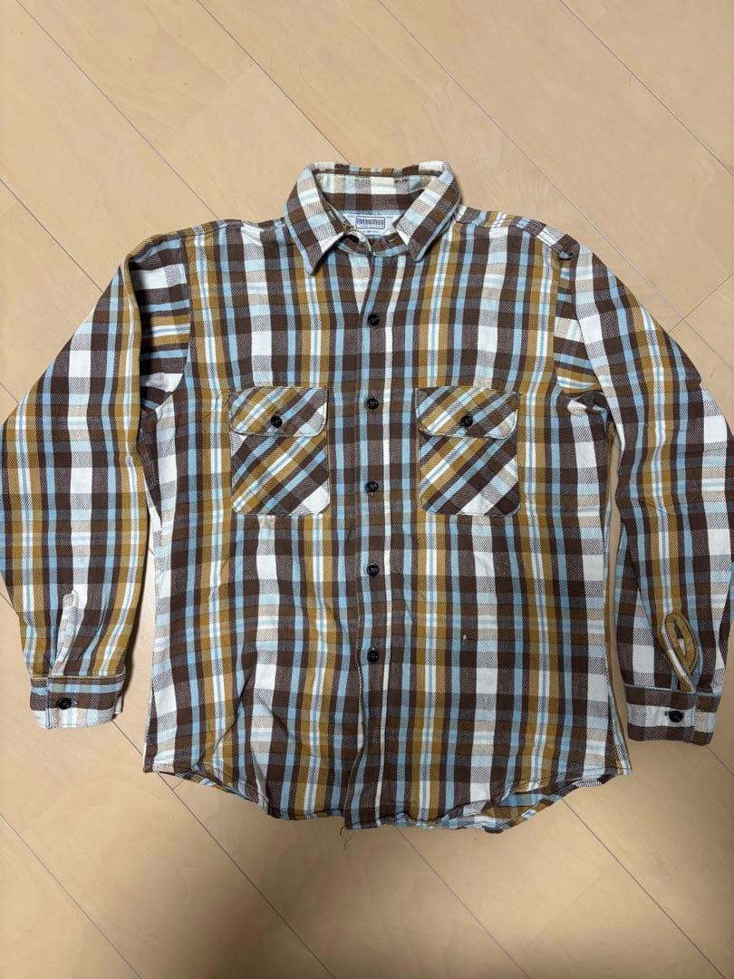 USA製 FIVE BROTHER ネルシャツ 三角タグ 70S 80S