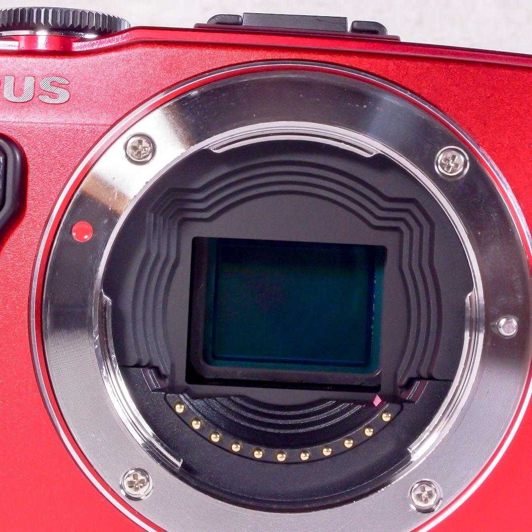 完動美品 オリンパス OLYMPUS PEN Lite E-PL6 レッド