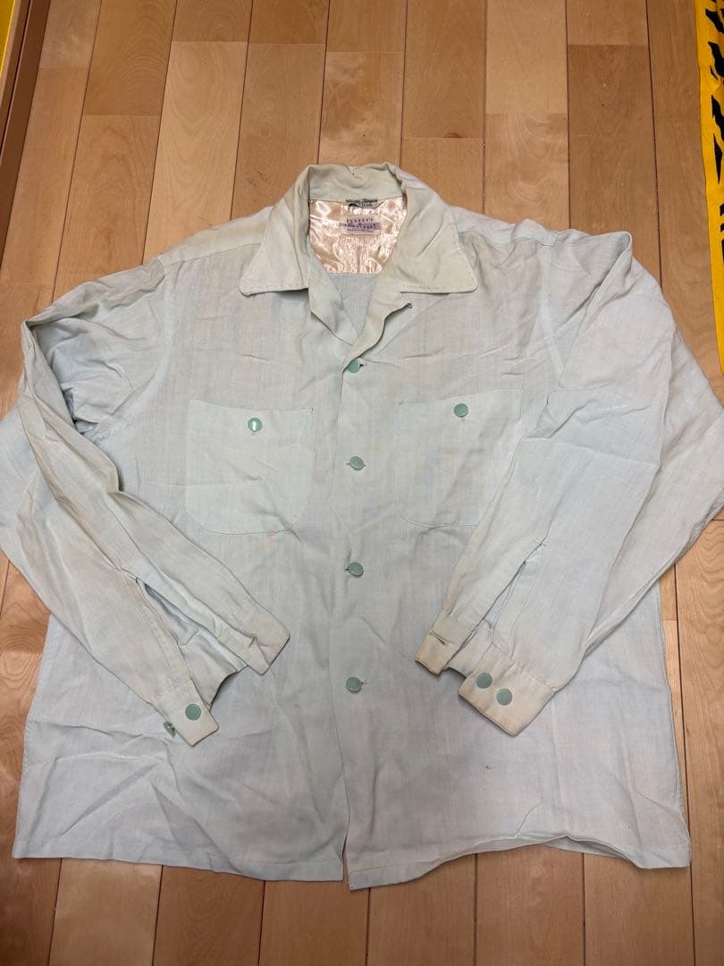 K*.様 PENNEY'S TOWNCRAFT 長袖シャツ M 淡い水色　ギャバ