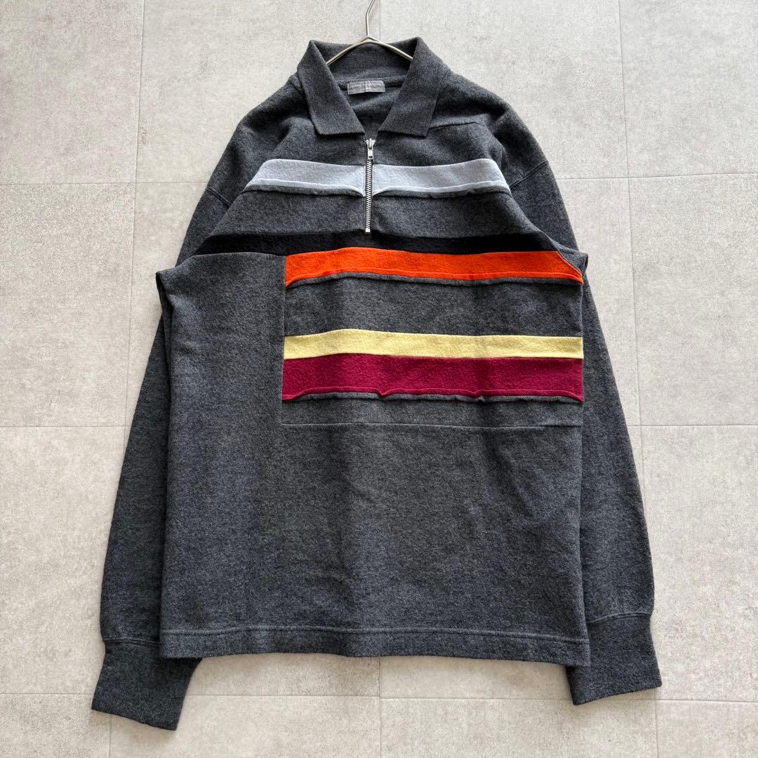 コムデギャルソンオム　田中オム　ジップアップニット　ウール　マルチカラー