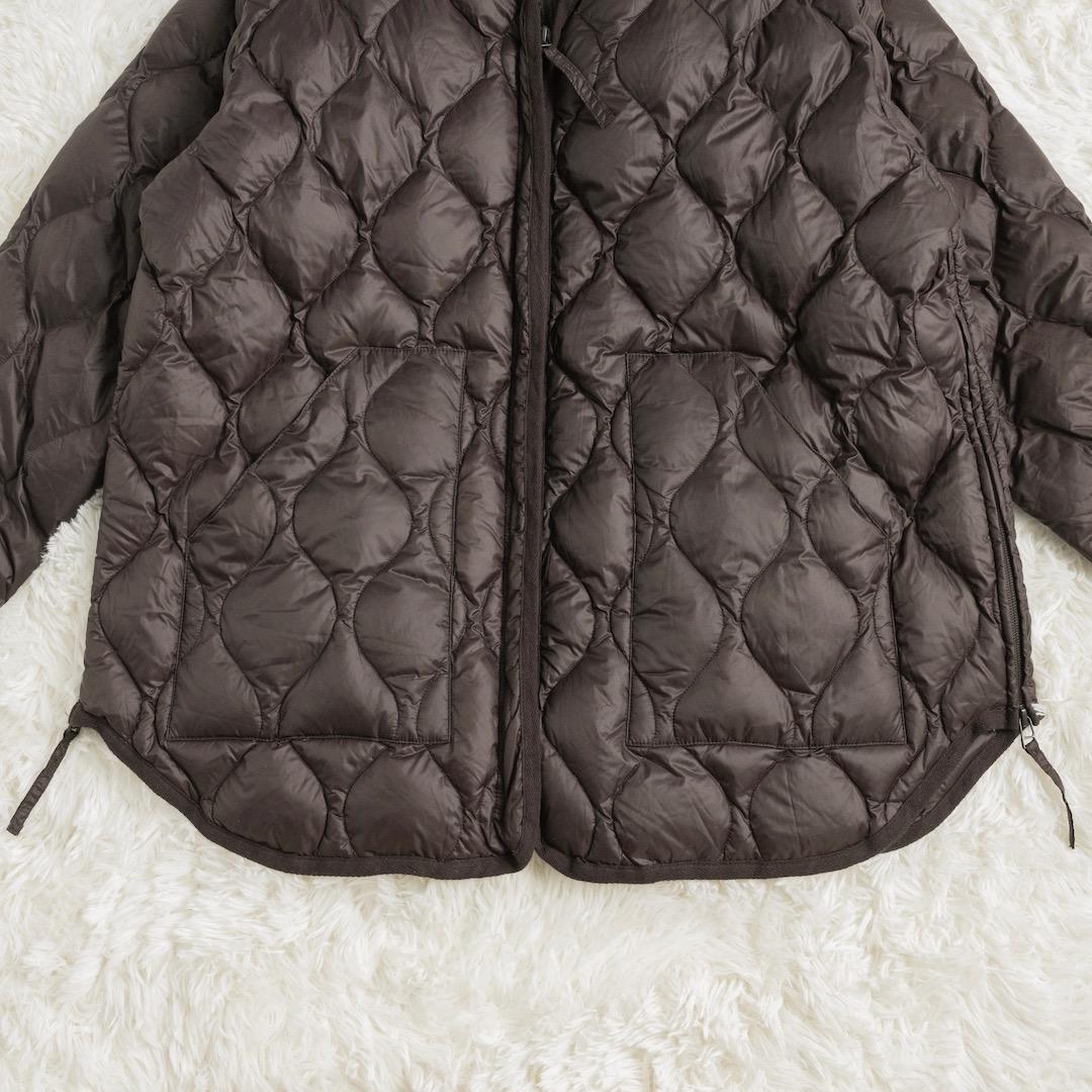 FRAMeWORK TAION 別注フードビブス付きブルゾン ブラウン ダウン