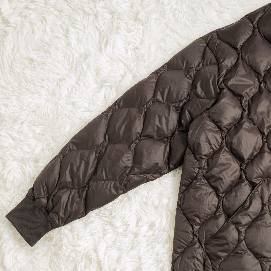 FRAMeWORK TAION 別注フードビブス付きブルゾン ブラウン ダウン