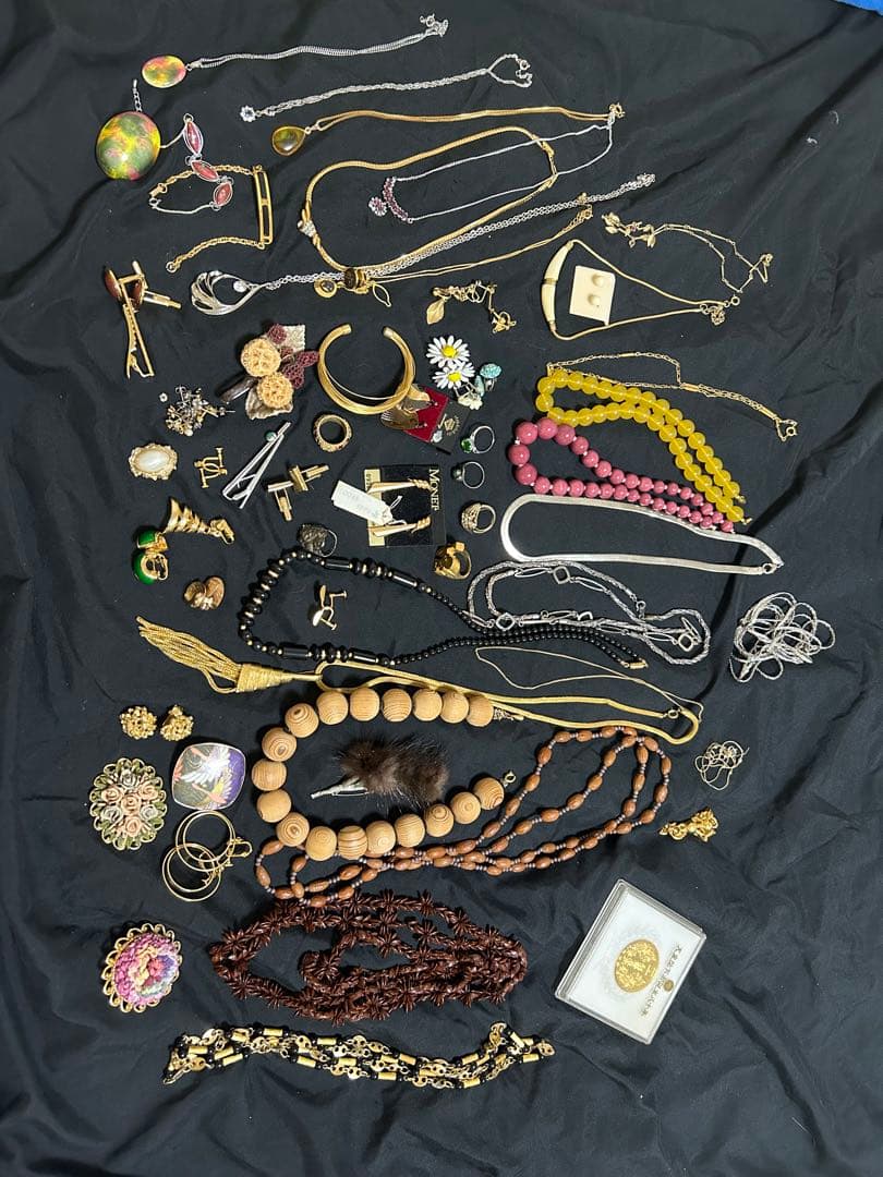 メッキ　アクセサリー　MONET パール