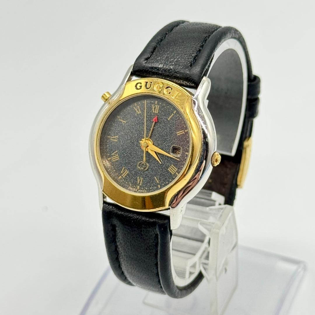 稼働品 GUCCI グッチ 腕時計 デイト グレー文字盤 クォーツ 8200JR