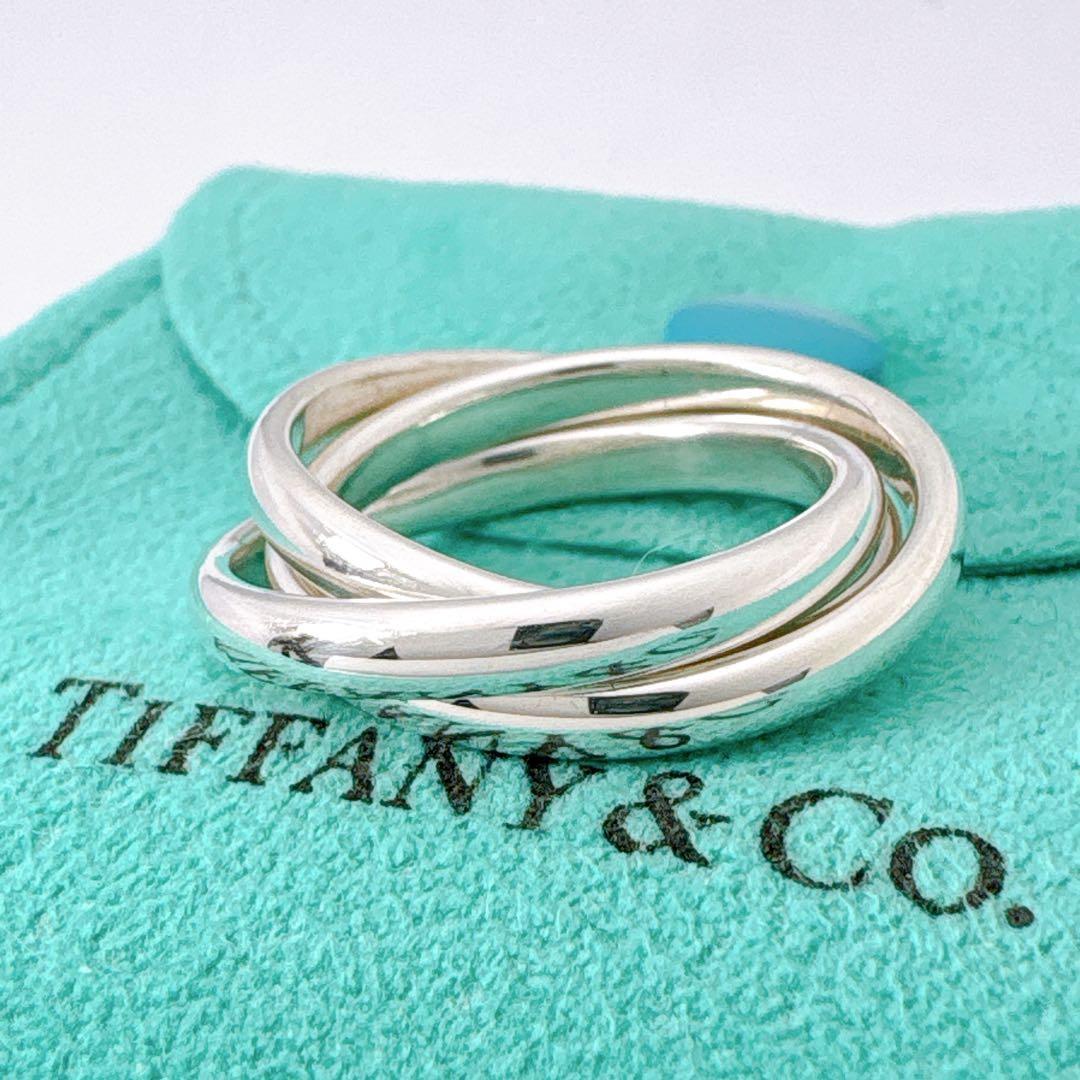 極美品 オールドティファニー トリニティ リング 12.5号 シルバー925