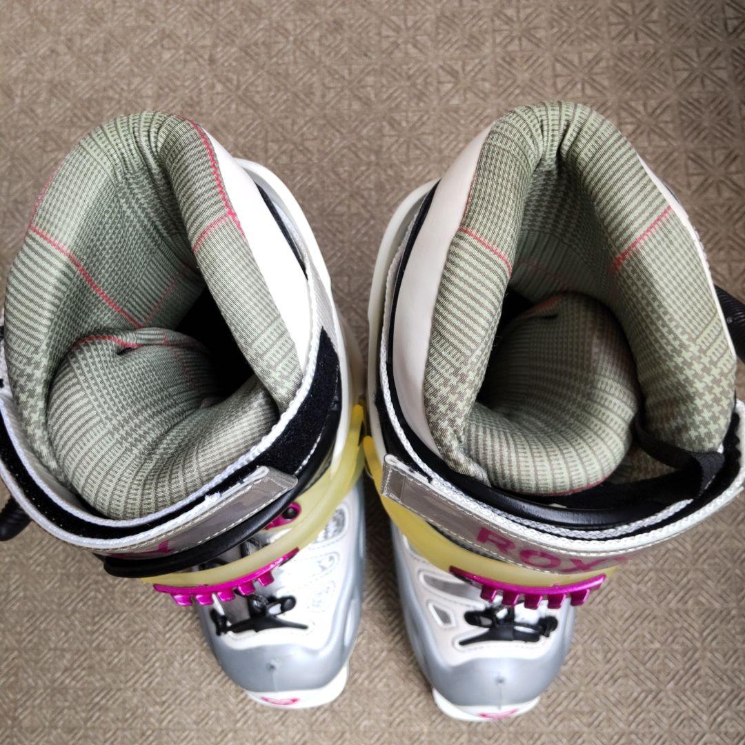 ロキシー ROXY レディースブーツ　ホワイト✕ピンク　24cm