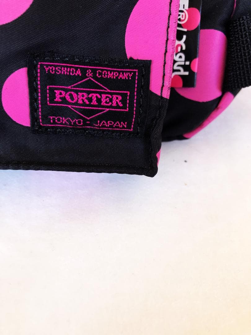 激美品　ポーター　草間彌生　ウエスト　ポーチ　ボディー　バッグ　タンカー　旅行