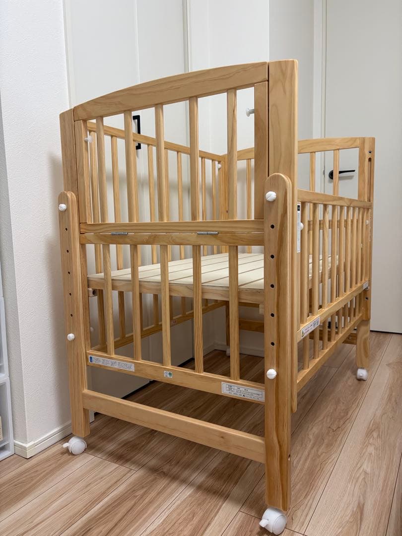 今年5月購入品 ベビーベッド 大和屋 ノモック Wオープンハイタイプ ミニ