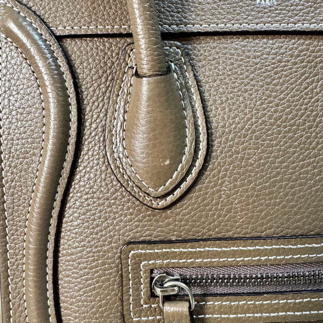 【CELINE】ラゲージ　ナノ　ドラムドカーフスキン　スリ