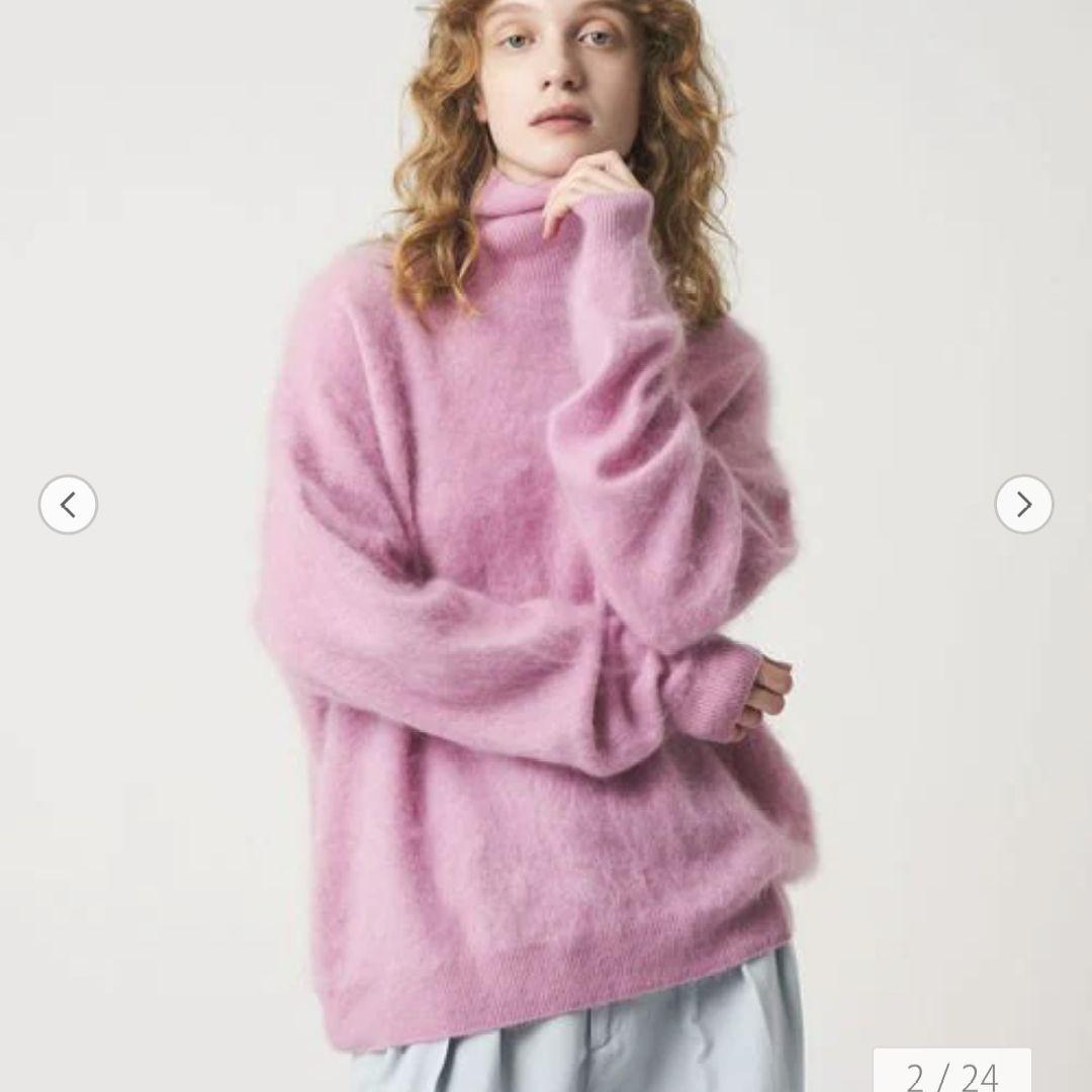 ＜6(ROKU)＞カシミヤ タートルネック