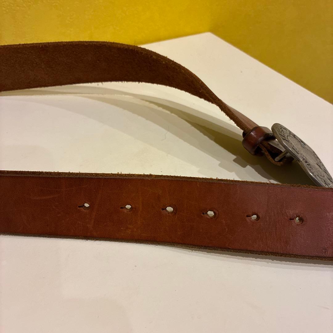 45rpm 45R ブラウンレザー ハート型バックル ベルト