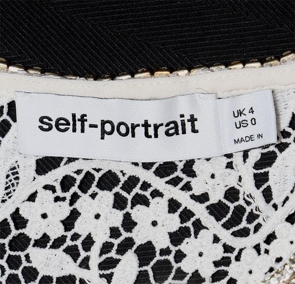 E*様 セルフポートレイト ワンピース リボン レース クリーム UK4 未使用