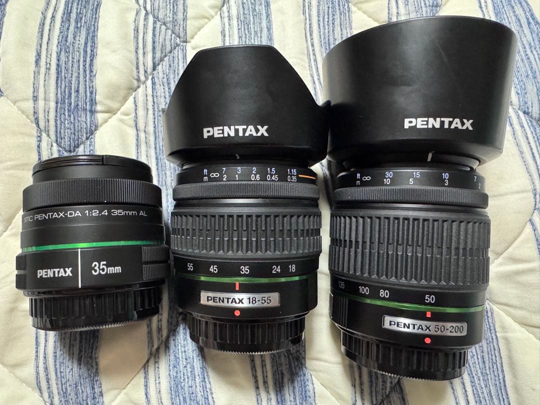 （最終）PENTAX 3本セット（18-55mm 50-200mm 35mm）