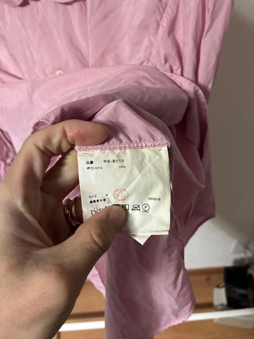 COMME des GARCONS コムコム ポリエステル袖フリルシャツ