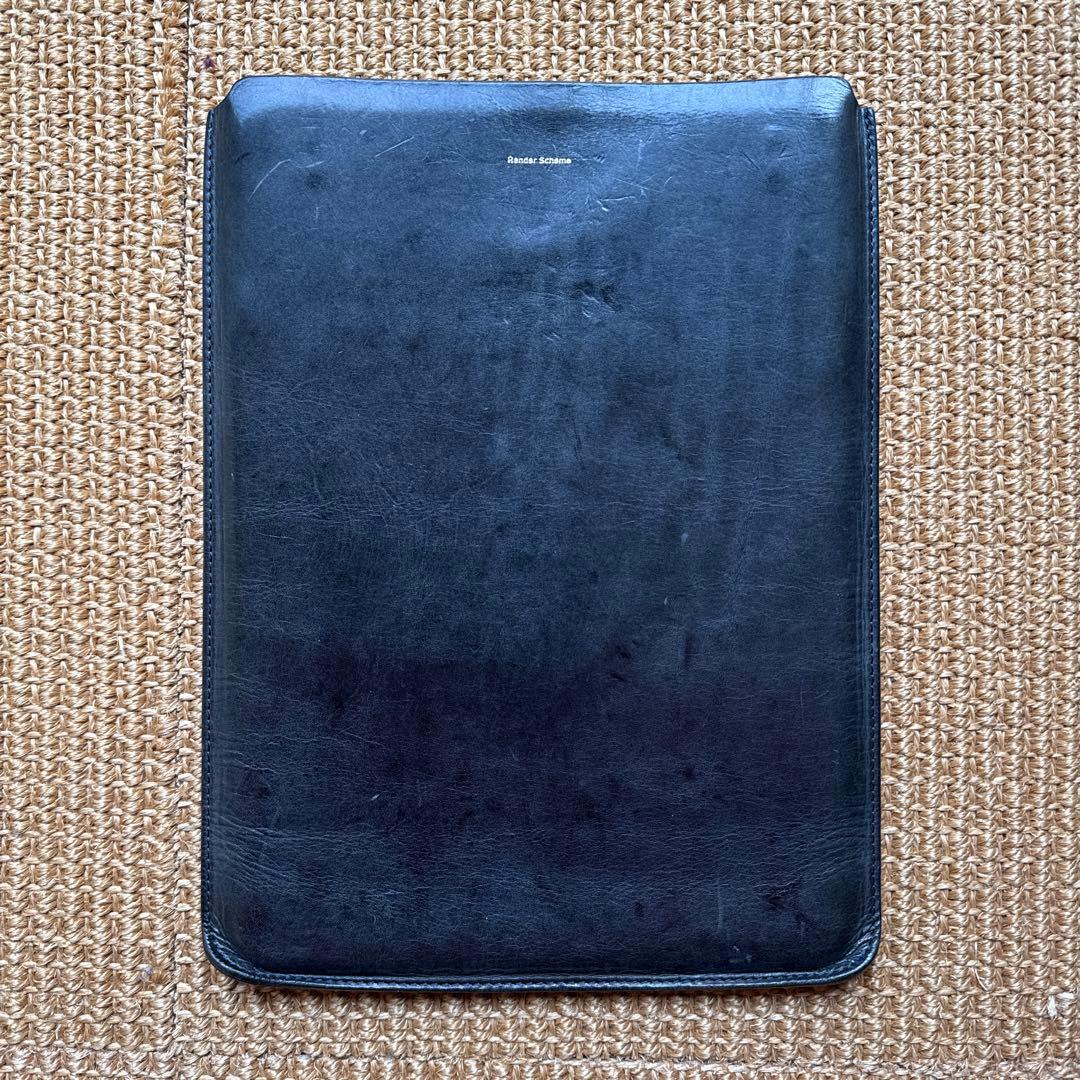 Hender Scheme 黒レザー ノートPCケース 13inch