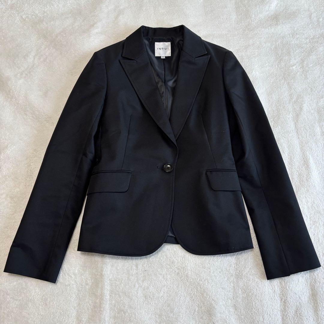 ✨️美品 INDIVI インディヴィ パンツスーツ セットアップ 黒 Lサイズ