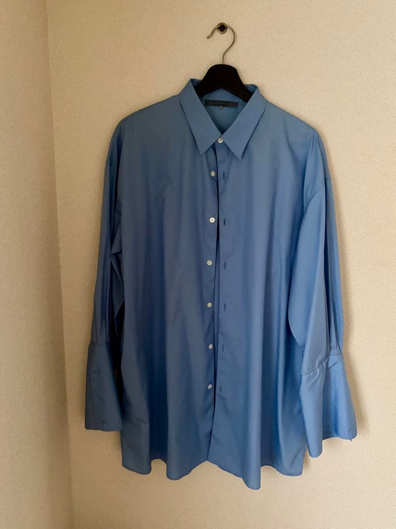 h'eres × semoh DRESS CUFFS SHIR ブルー