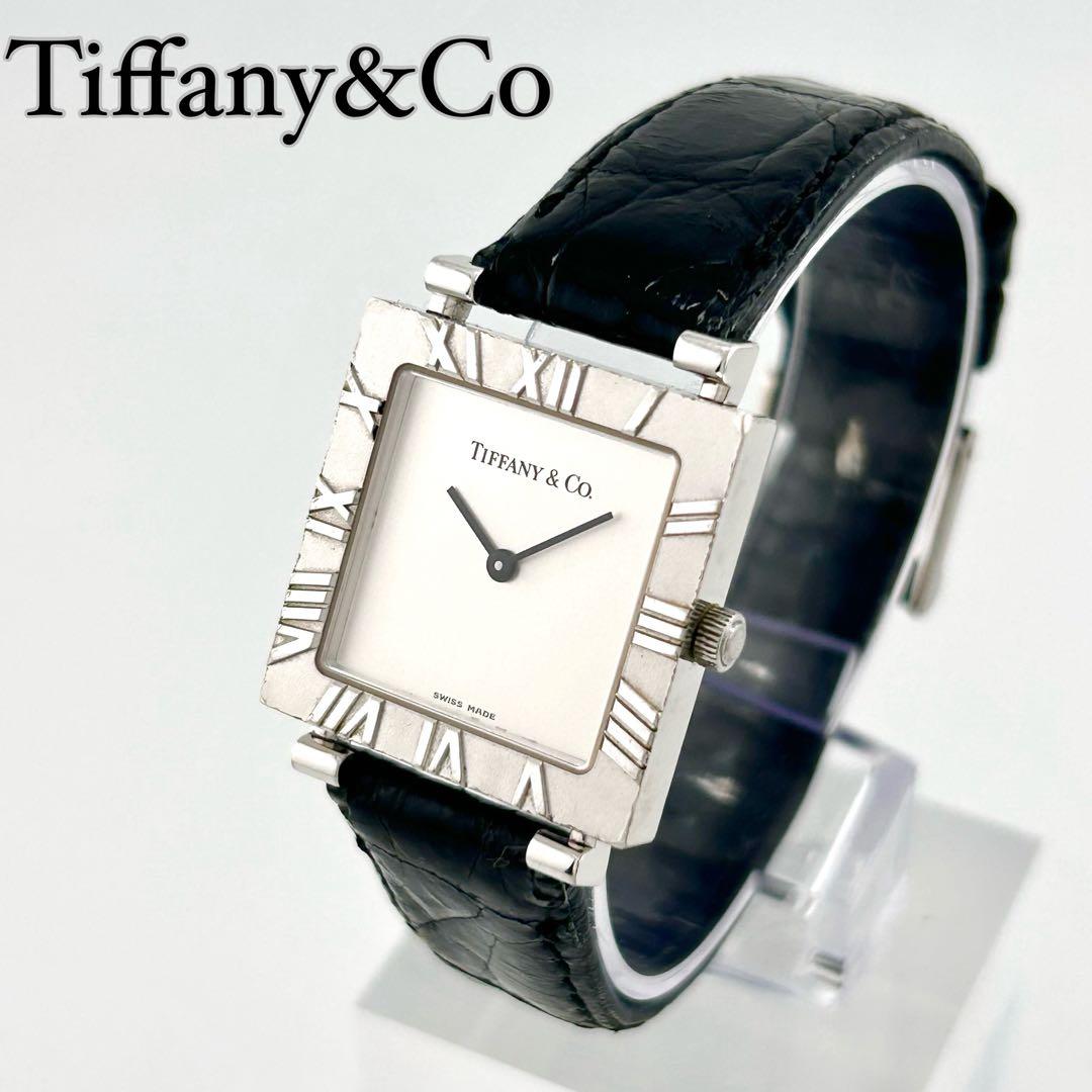 【稼働品】Tiffany&Co アトラス スクエア 腕時計 19-289