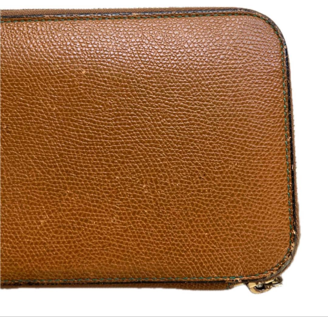 ヴァレクストラ ラウンドファスナー 長財布 ブラウン レザー Valextra