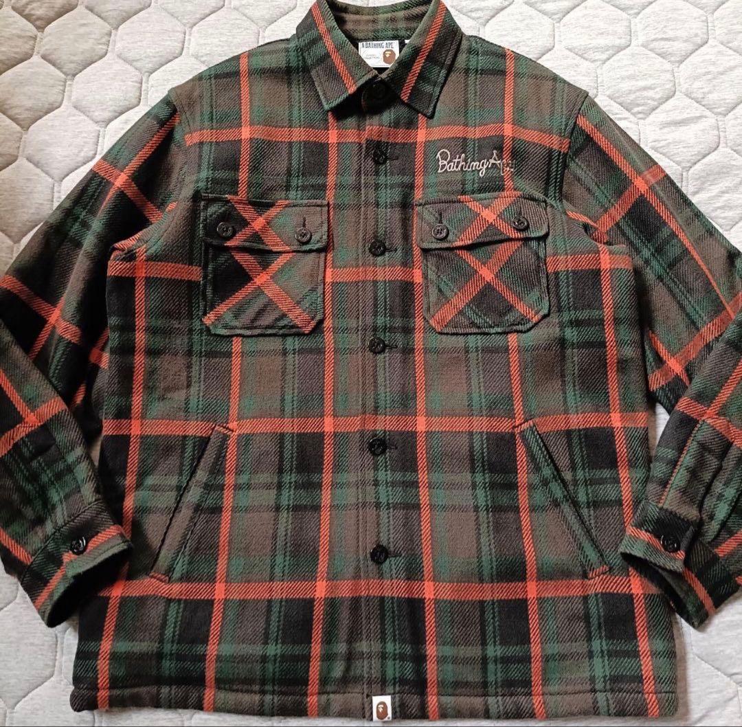 Bathing Ape チェック柄長袖ネルシャツ ラブジェネ