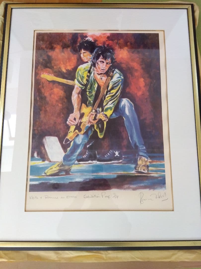 junz ロン・ウッド、シルクスクリーン、「キース&ロニー オン・ステージ