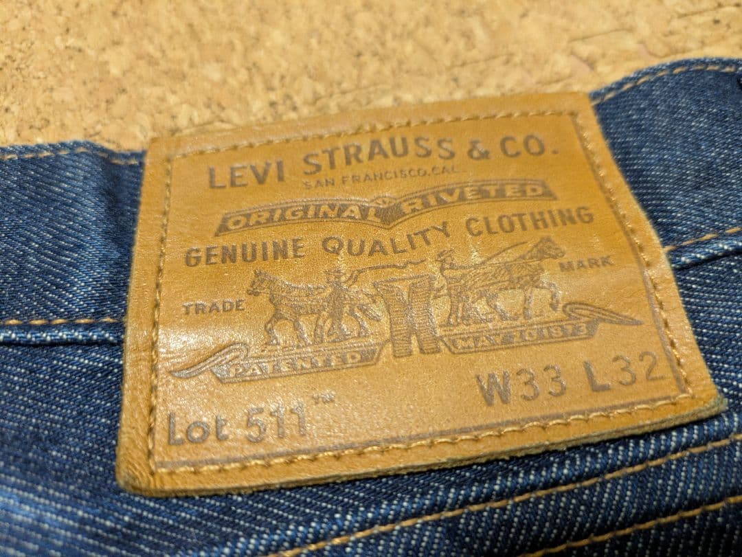 リーバイスLEVI'S 511 アメリカ製赤耳セルビッチデニムビッグE W33