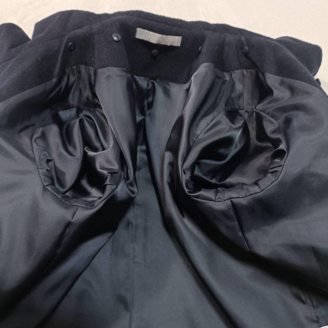 【美品】セオリーリュクス 毛100% ダッフルコート ネイビー ダウンライナー付