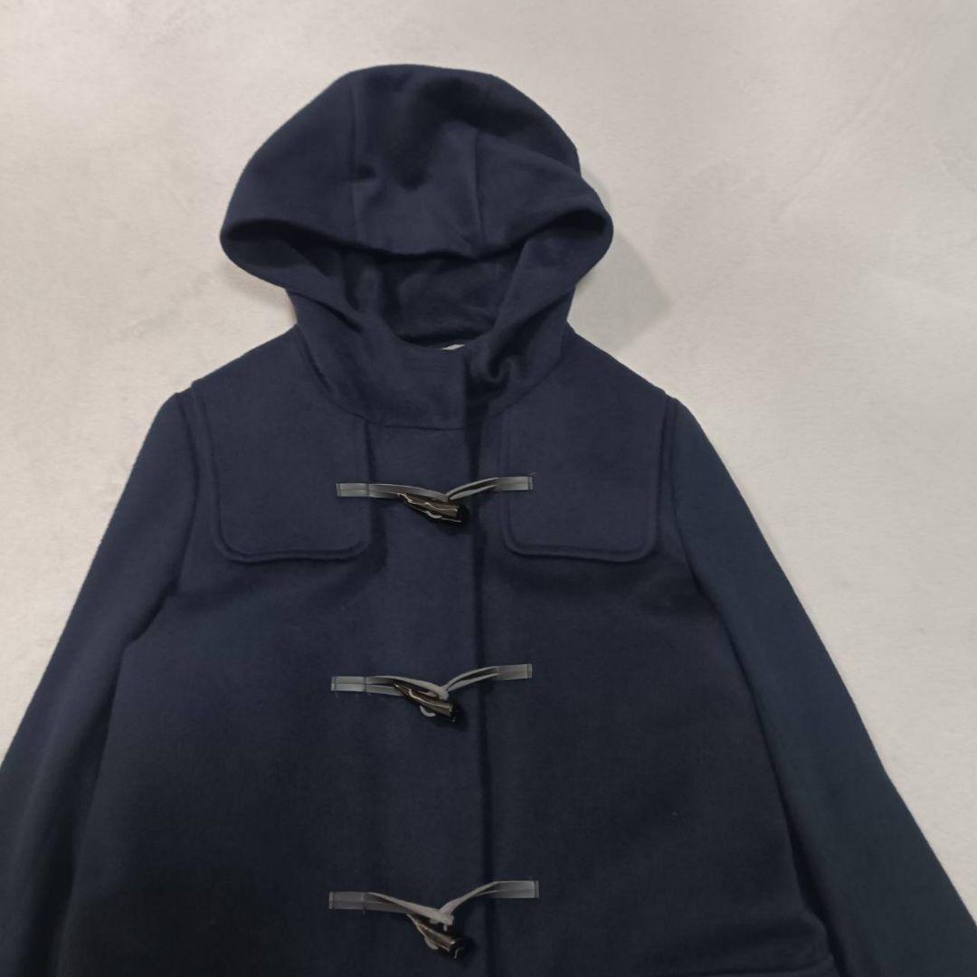 【美品】セオリーリュクス 毛100% ダッフルコート ネイビー ダウンライナー付