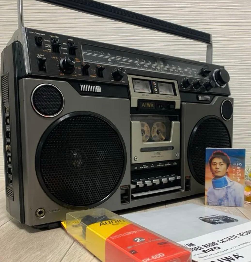 美品AIWAラジカセ TPR-820昭和レトロラジカセ動作品レアメンテナンス済み