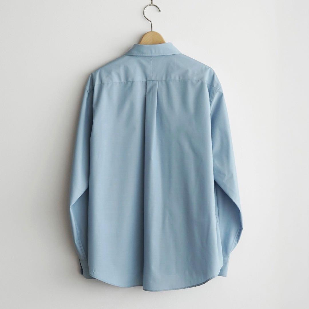【新品・未使用】 MICRO SPAN BASIC SHIRT サックスブルーL