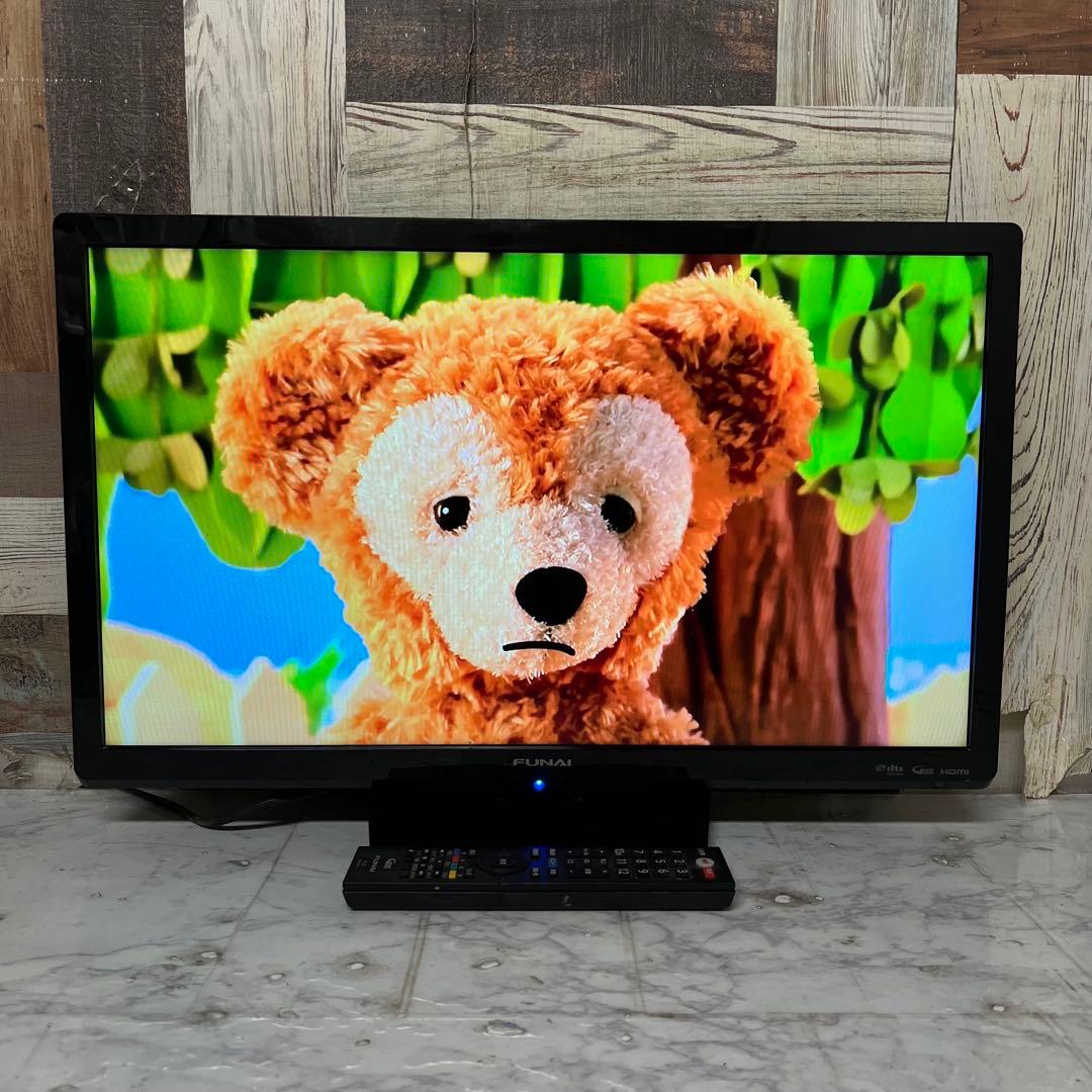 即日受渡❣️全国送料込3年前購入フナイ 24V型 2チューナー搭載。裏番組録画可能