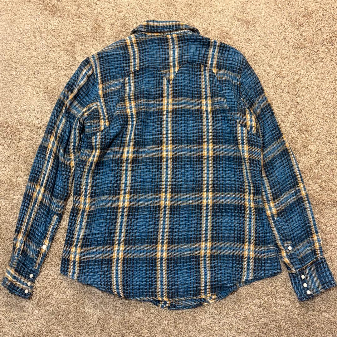 希少 KAPITAL キャピタル 掛け違いウエスタンシャツ ネル チェック柄 L