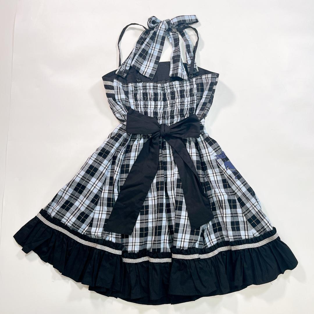 PUTUMAYO プトマヨ ワンピース フリル ミニスカ レース チェック 水色