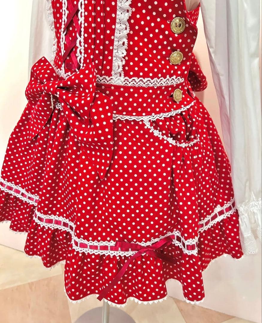 BABY Dotツイルのうさぎさんサロペット set