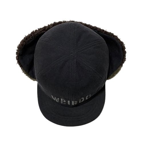 希少美品 WEIRDO デッキキャップ ネイビーL ステンシル イヤーマフ 防寒