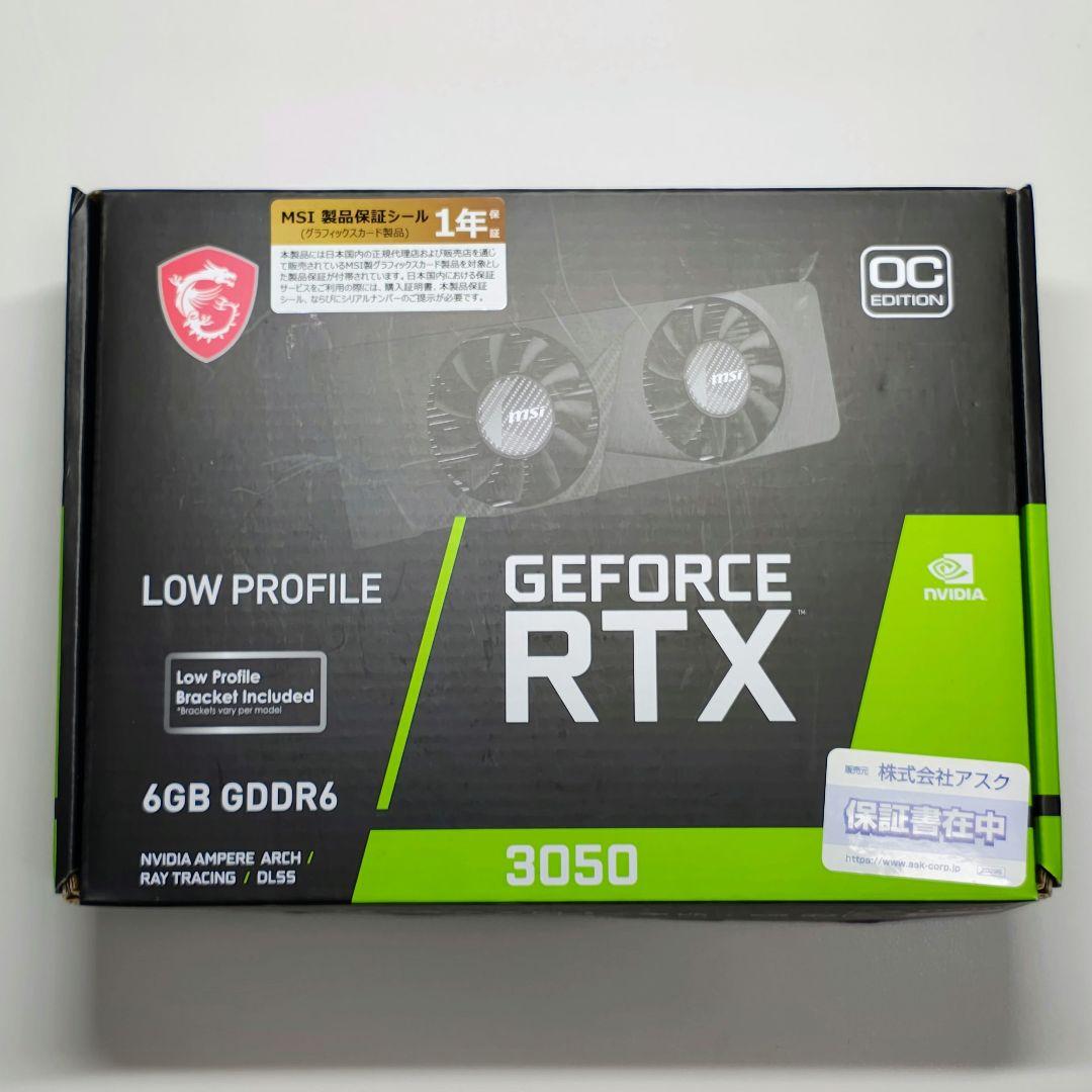 グラフィックボード MSI GeForce RTX 3050 LP 6G OC