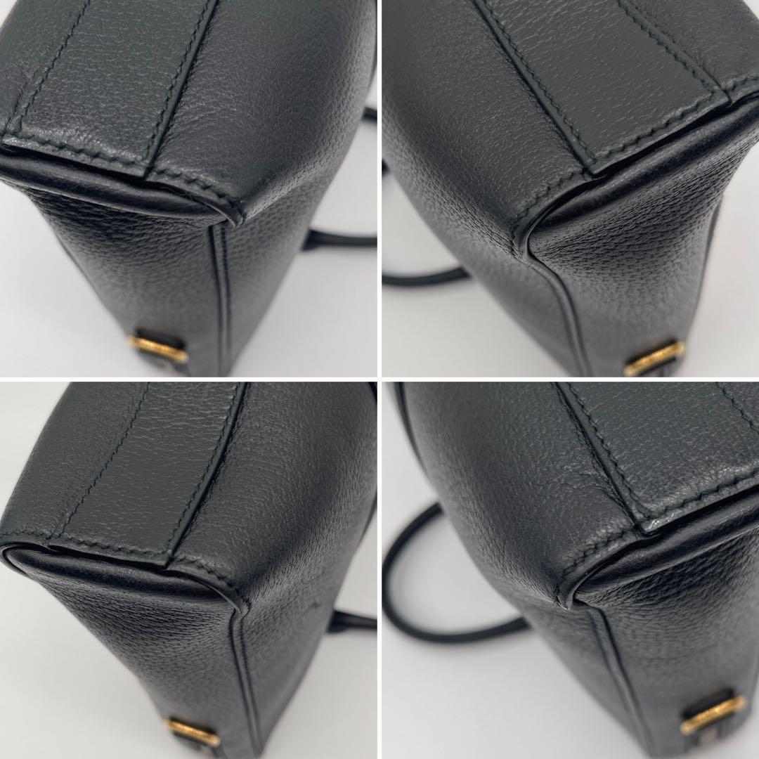 【GUCCI】ウェブ付ブリーフケース ビジネスバッグ 2WAY レザー ブラック