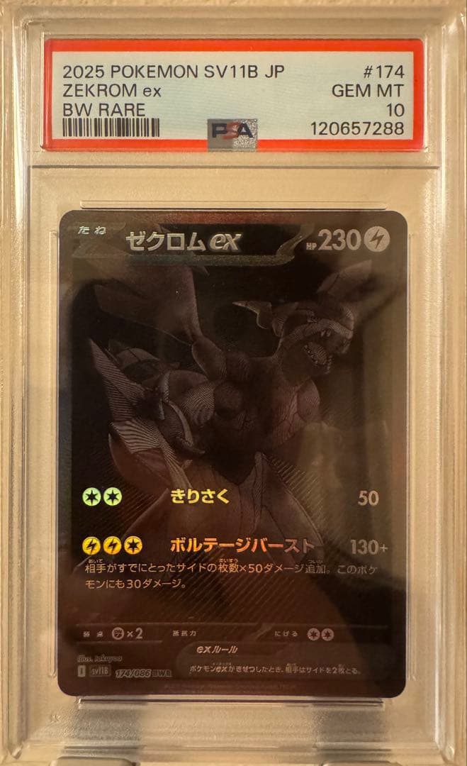 ゼクロムex BW RARE PSA10