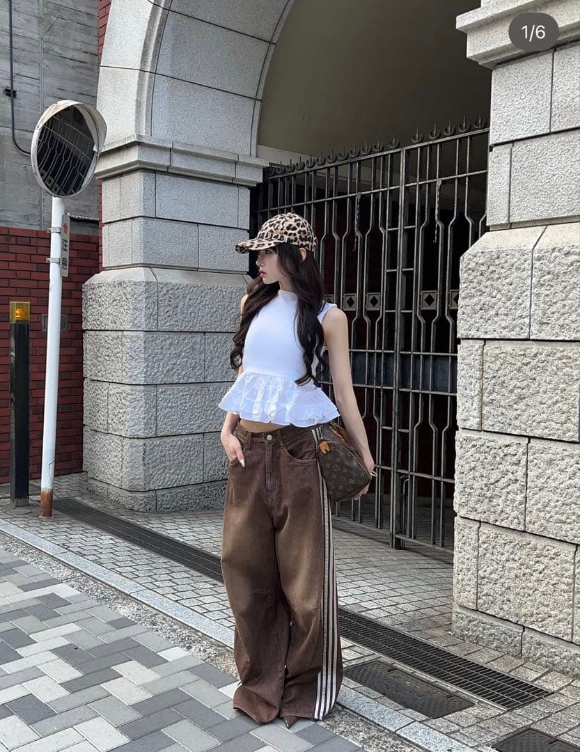 THE TOE ブラウンデニムパンツ Sサイズ