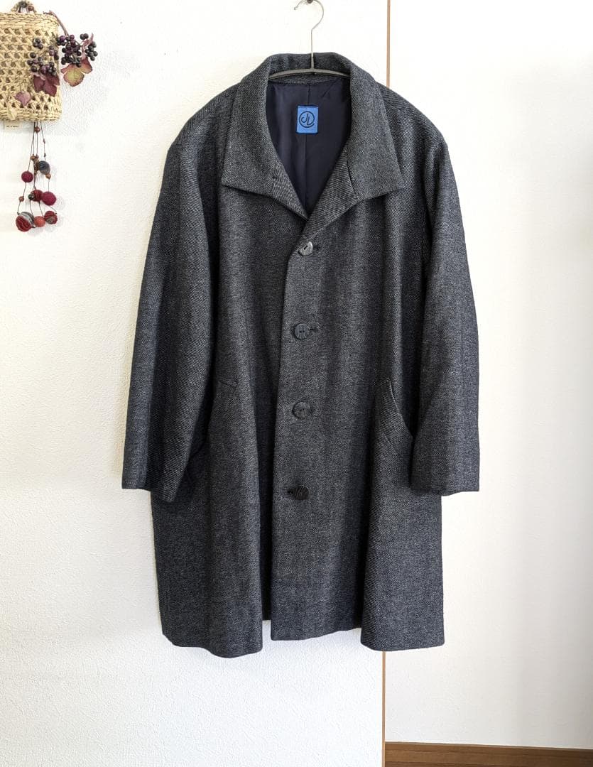 ヨーガンレール☆ブルーレーベル☆ウールリネンツイルロングJK☆保管品☆美品です