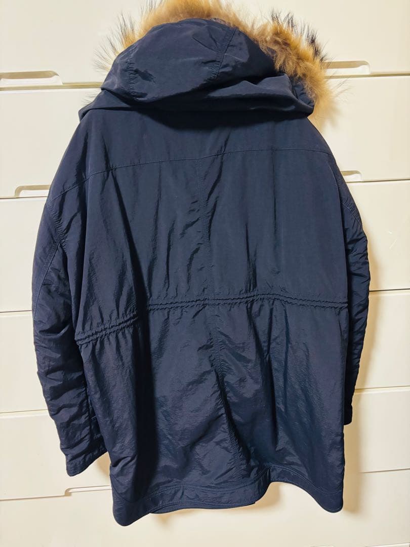 【新品タグ付】PLST プラステ　ファー付　モッズコート Mサイズ　紺色