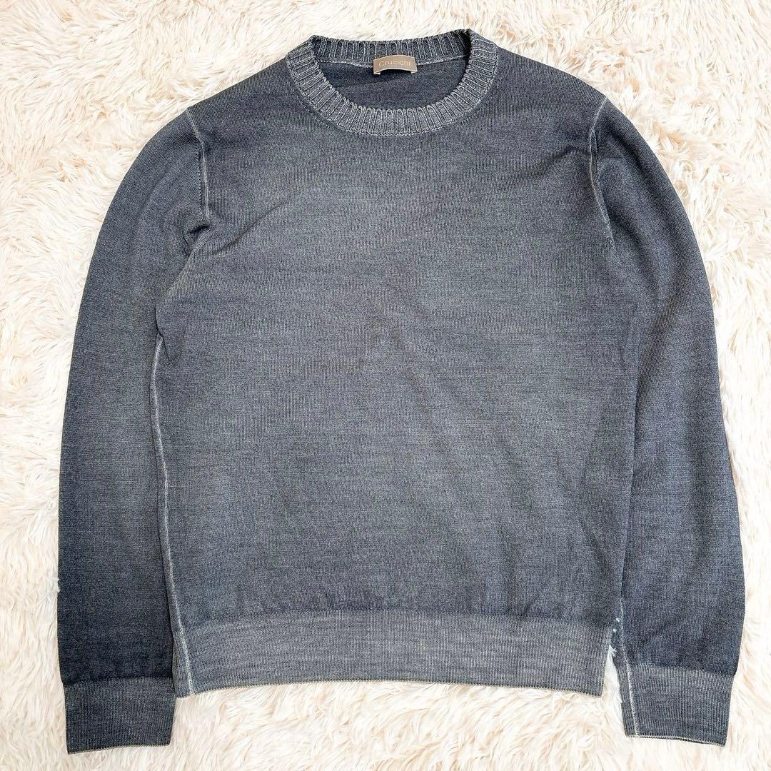 クルチアーニ ラウンドネック ニット ウール Cruciani 46 イタリア製