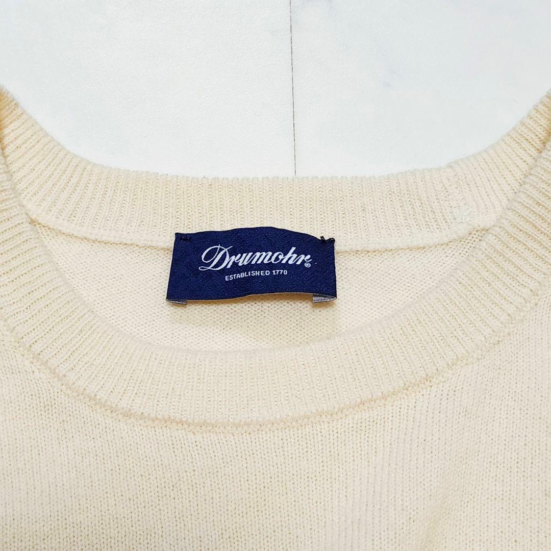 カシミヤ混☆ドルモア　長袖ニット　セーター　リブ　イタリア製　48